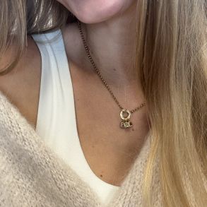 Hakskde BIRTH CHAINS 45+5 cm Vandfaste 18 karat forgyldt 