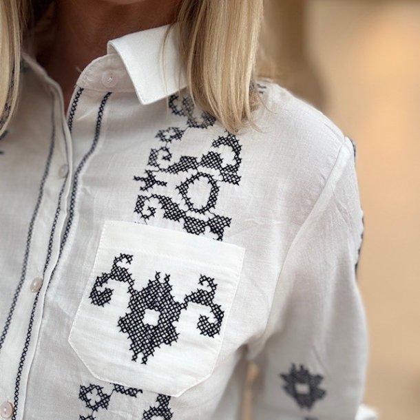 Skjorte Broderi S-XL