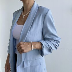 Blazer rynke strib str. S-M