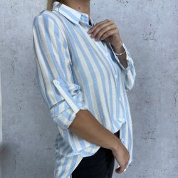 Loosefit skjorte bl str. S-XXL