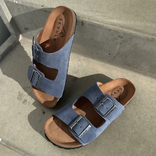 Skvulp Biosandal bl� suede