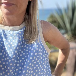 Sommer kjole Nora dot - str M-XXL 