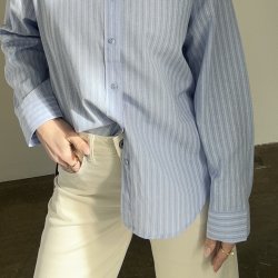 Skjorte Kaya Bl� Strib S-XL