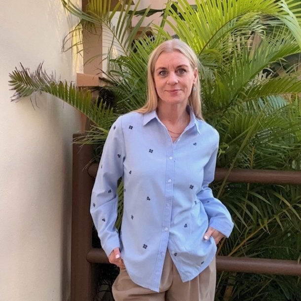 Skjorte broderi XS-XXL