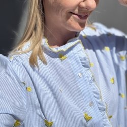 Lemon Stripe Skjorte