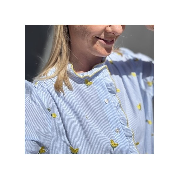 Lemon Stripe Skjorte