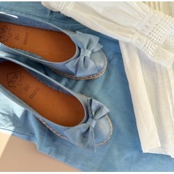 Espadrillos BOW soft med bast BL skind str. 36-41