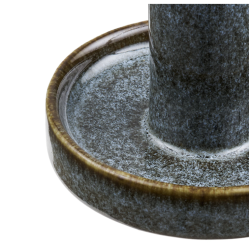 Lysestage til kronelys keramik bl� 11 cm