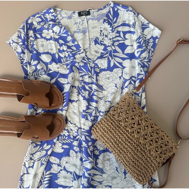 Sommer kjole med lille rme viskose str m-4xl