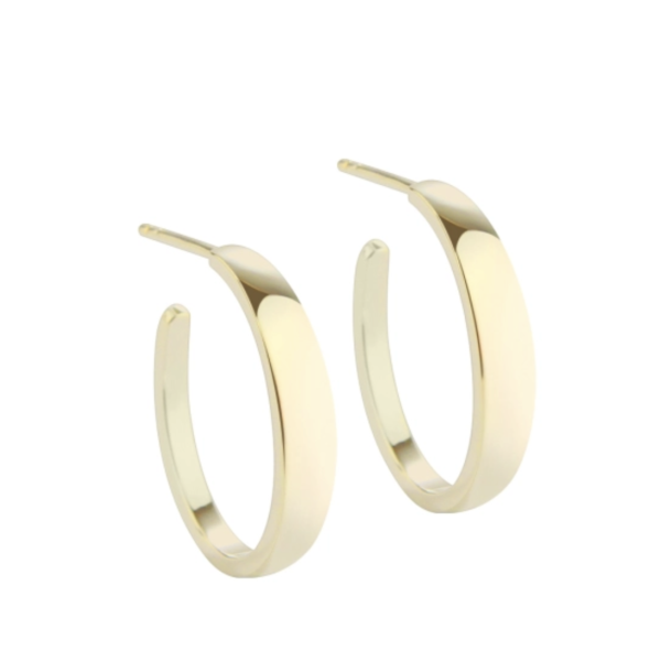 HOOPS SHINY MEDIUM Forgyldt slv