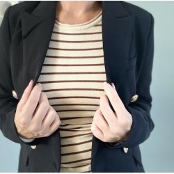 Blazer jakke sort str S-XL