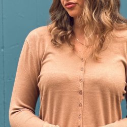 Cardigan med V hals str. L-XXL