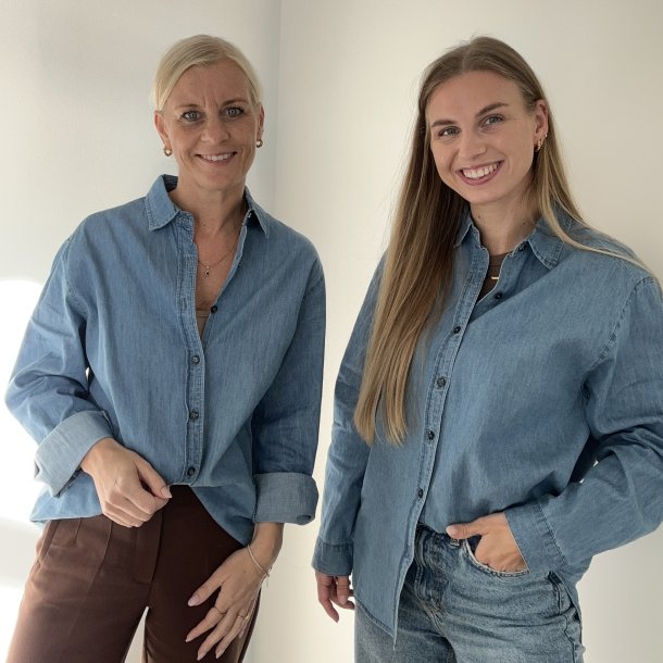 Denim skjorte bld - bomuld str. S-XL