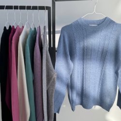 Strik kabel med rund hals M-2XL