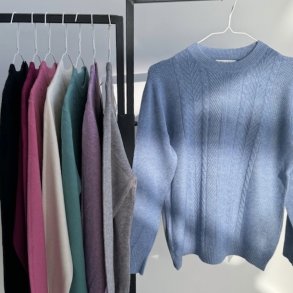 Strik kabel med rund hals M-2XL