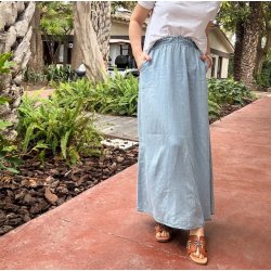 Denim nederdel tencel 