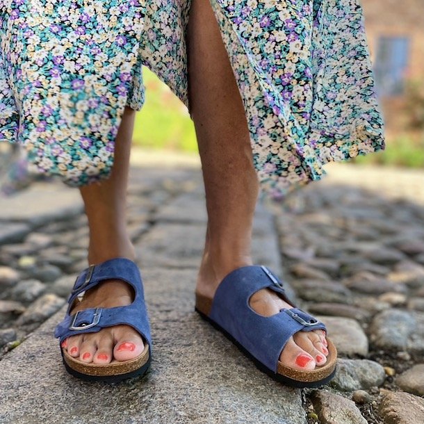 Skvulp Biosandal bl suede