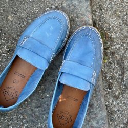 Mokkasiner jeans bl skind str. 36-41