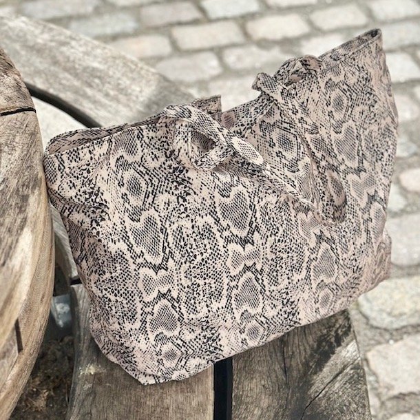 Mega shopper med pung og lynls