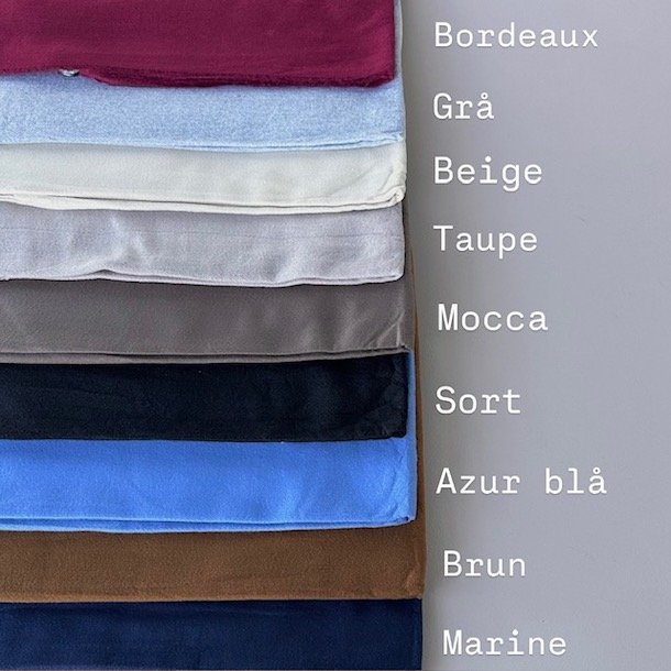 Trklde ensfarvet 100% viskose