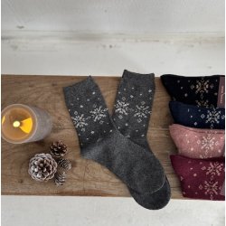 Sokker snow angora/uld miks str. 36-40