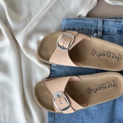 Fly Flot anatomic sandal dame ruskind light rouge str 36-41