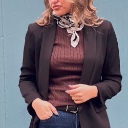 Kvadratisk trklde leo silke/viskose