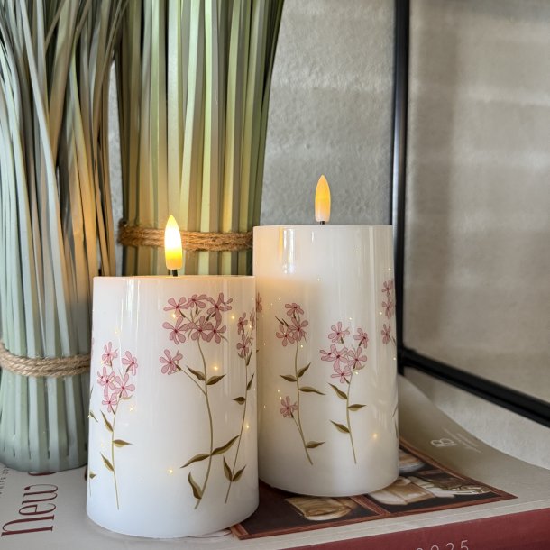 LED lys twinkle flower - s�t af 2 med fjernbetjening &amp; timer