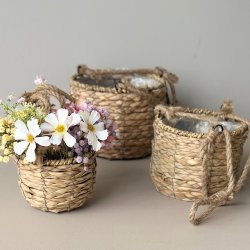 Blomsterpotter st af 3 stk  Natur sgrs