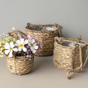 Blomsterpotter st af 3 stk  Natur sgrs