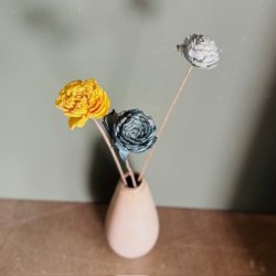 Blomst stilk 25cm three flower