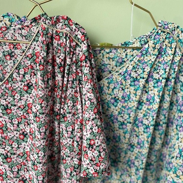 Bluse blomst vskose XL - XXXXXL