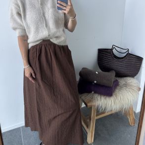 Blonde nederdel Brun