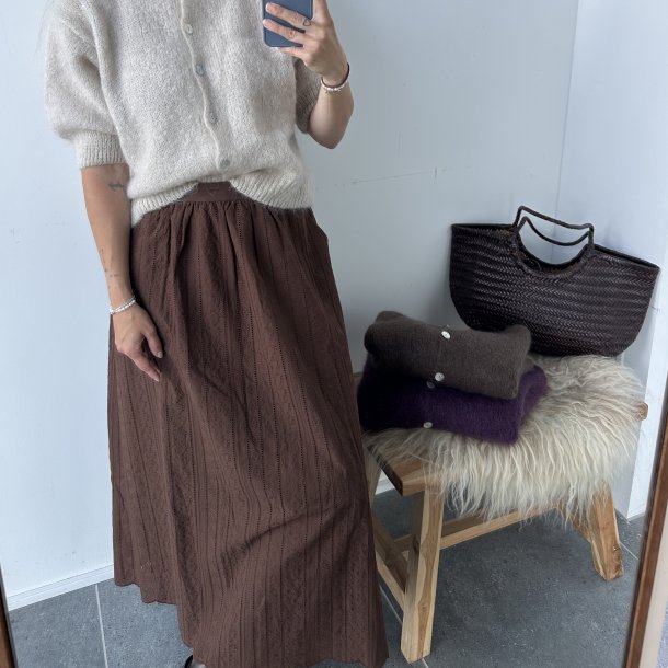 Blonde nederdel Brun