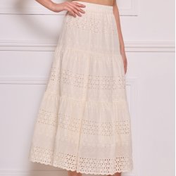 Blonde nederdel Vanilla - str XS-M 100% bomuld