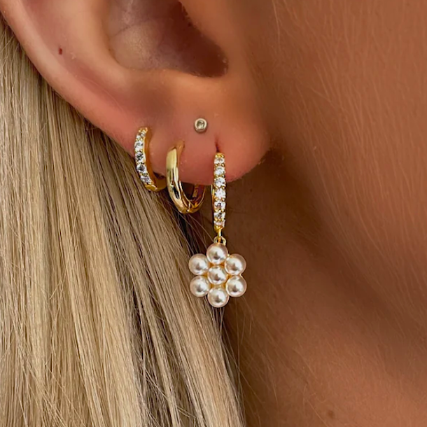 Hoops Blossom Forgyldt slv