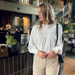 Rose bluse hvid S-XXL