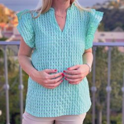 Top med pastel tern str. S-XL