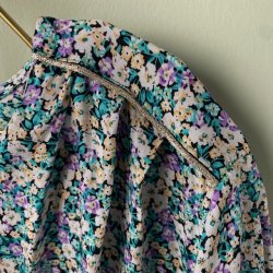 Bluse blomst vskose XL - XXXXXL