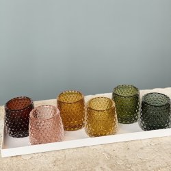 Mie Fyrfadsstage glas