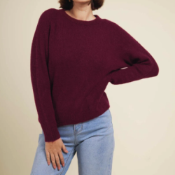 Lang�rmet uld sweater Anna str 34-40 uldmiks