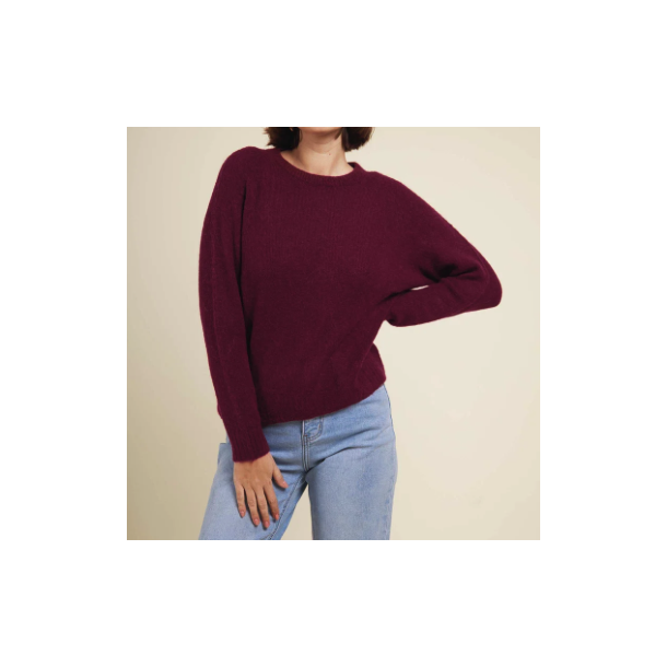 Lang�rmet uld sweater Anna str 34-40 uldmiks