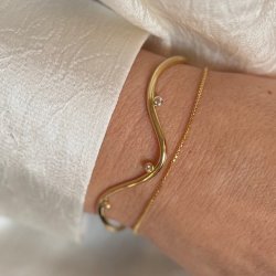 Armring WAVY Forgyldt slv