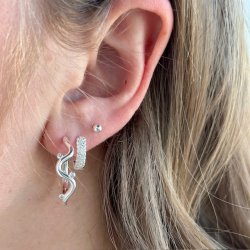 Hoops WAVY 25 mm Sterling slv