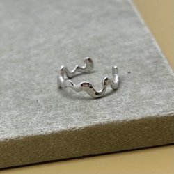 Iris wavy Earcuff sterling slv