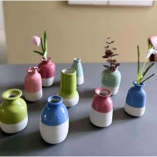 Vase Midi keramik half glace ca 10 cm