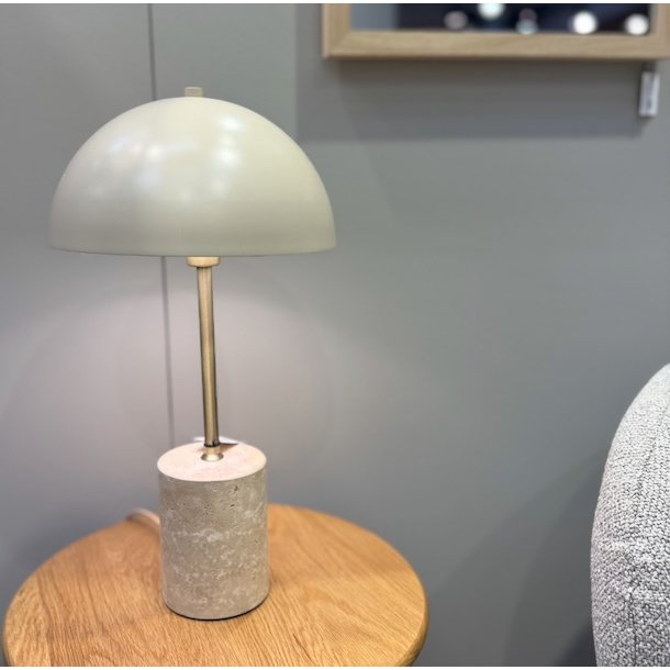 Bordlampe mesing og marmor
