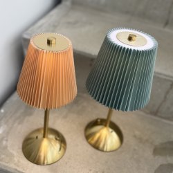 Bord lampe gylden H 30 cm