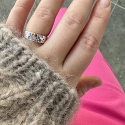 Fingerring Pastel Stardust sterling slv