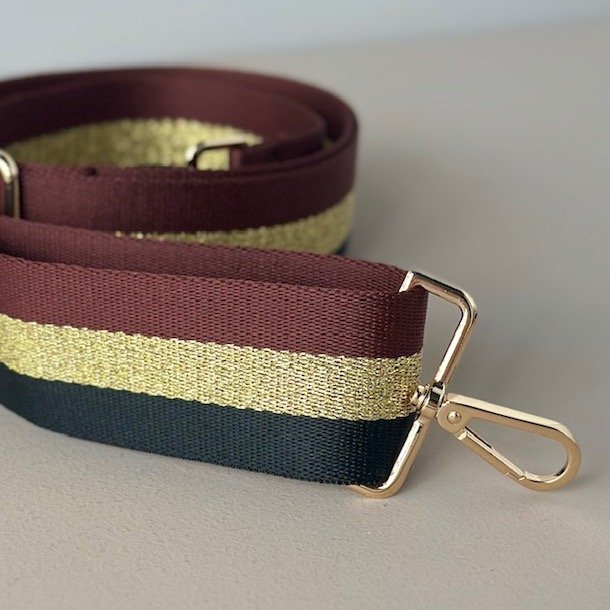 Margit rem brun / guld / sort